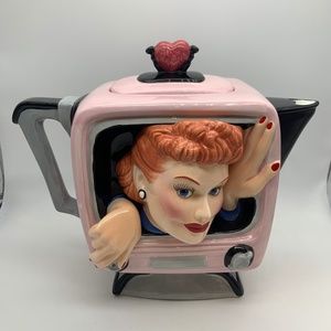 VTG I Love Lucy Television TV Lucille Ball 3D Ceramic Retro Teapot Vandor 1996